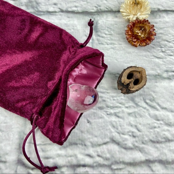 Witchy Love Bundle Rose Quartz Pendulum Vint Heart Locket Witchcraft Spell Bag - Picture 3 of 6